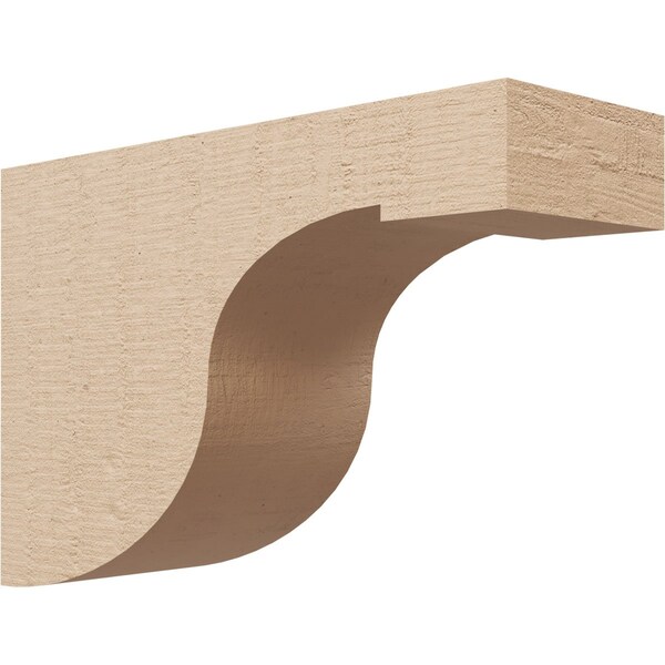 Ekena Millwork 4"W x 12"D x 8"H Classic Del Monte Rough Cedar Woodgrain TimberThane Corbel, Primed Tan CORUR04X12X08DELRCPR - main